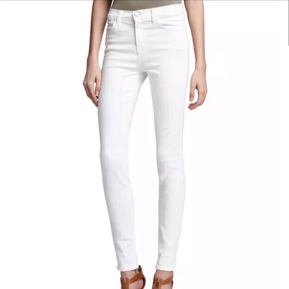 J Brand Maria Mid Rise Skinny Jeans 26 Blanc 26x30 - Picture 1 of 13
